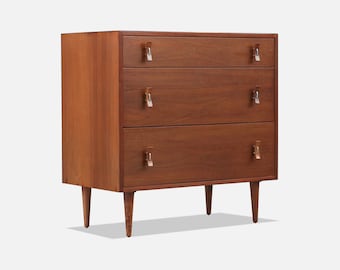 Stanley Young Walnut 3-Drawer Chest for Glenn of California
