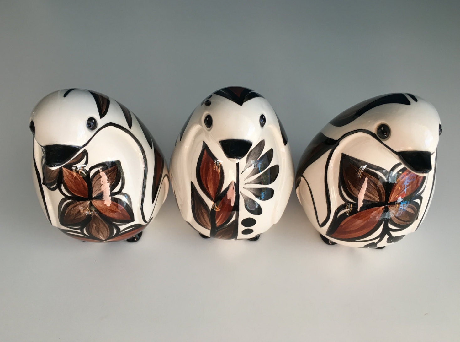 Vintage Handmade Hand-painted Arnels Ceramic Birds Trio in - Etsy