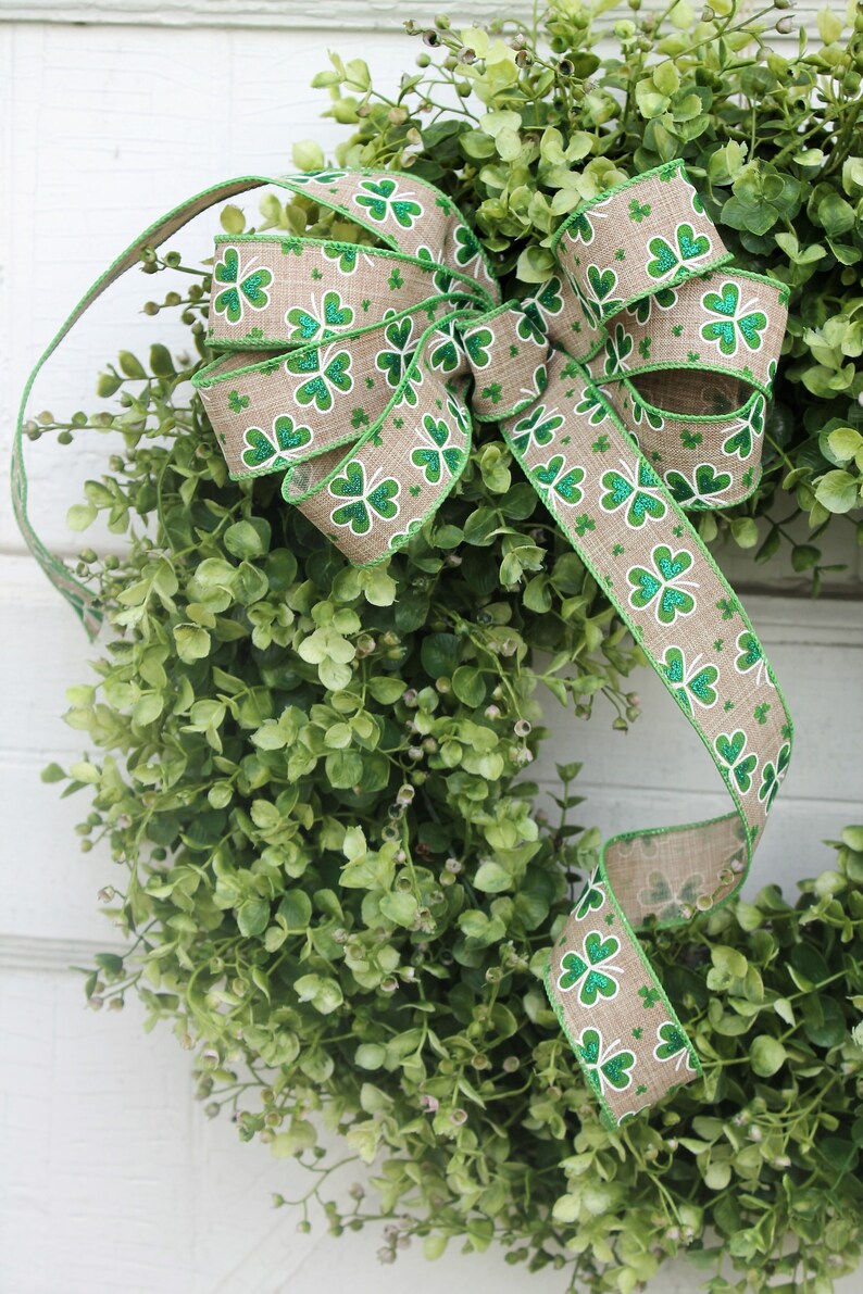 St. Patrick's Day Wreath Green Irish Front Door Wreath Etsy