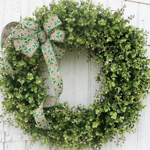 Shamrock Wreath Etsy