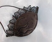 Masquerade Eye Patch, Party, Carnival, Gothic, Pirate, Bondage, Burlesque, Black, Lacy, Beaded