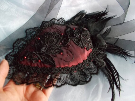 Items similar to Gothic, Victorian, Fascinator Hat, Whitby Special ...