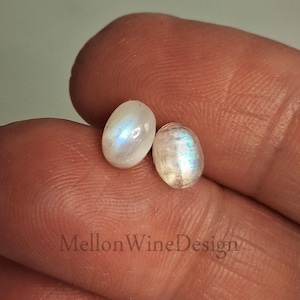 Moonstone 7mm Oval Stud Earrings, .925 Sterling Silver Earrings, June Birthstone