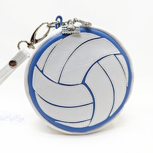 Volleyball Wristlet: Mini Circle Purse, Sports Lover Gift