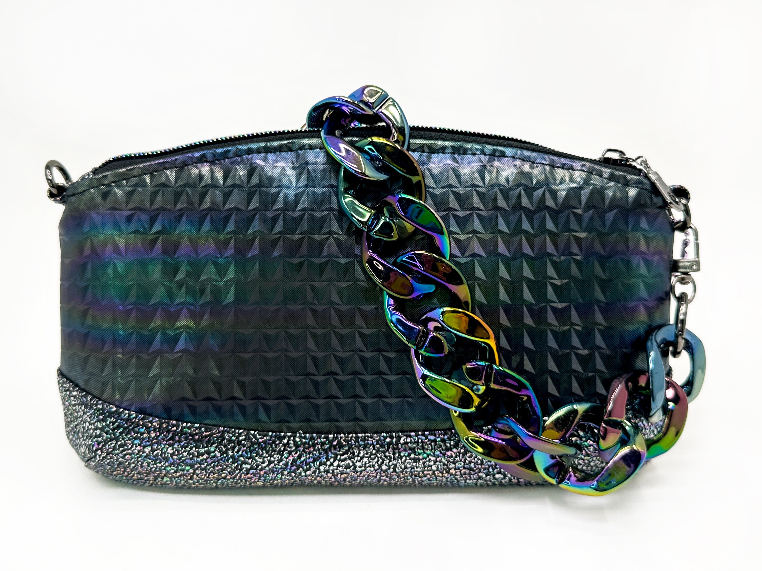 Black on Black Holographic Bag Dark Rainbow Iridescent Shoulder Purse Chunky Black Iridescent Acrylic Chain Halloween Handbag Trendy Bag Etsy