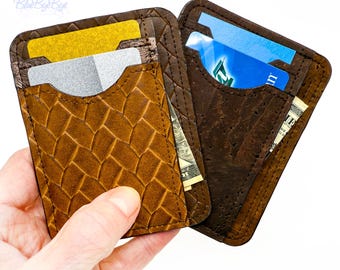 Rich Brown Card Wallets: Slim Unisex ID Wallets