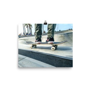 Photo print on lustre paper - skate photography - waiting to drop - skate park wall art