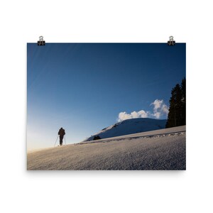 Photo Print - To the Ridge - Ski photography on lustre paper
