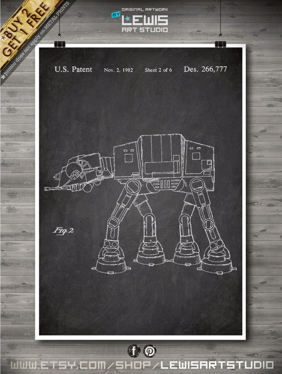 WALL ART BUY 2 GET 1 FREE AT-AT WALKER POSTER PRINT STAR WARS