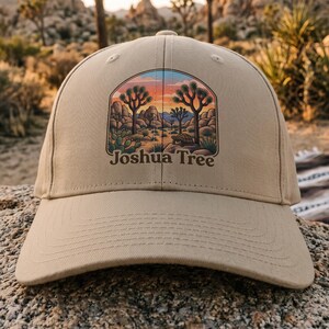 Joshua Tree National Park Retro Adventure Badge Hat | Hiking Gift | Snapback Baseball Cap