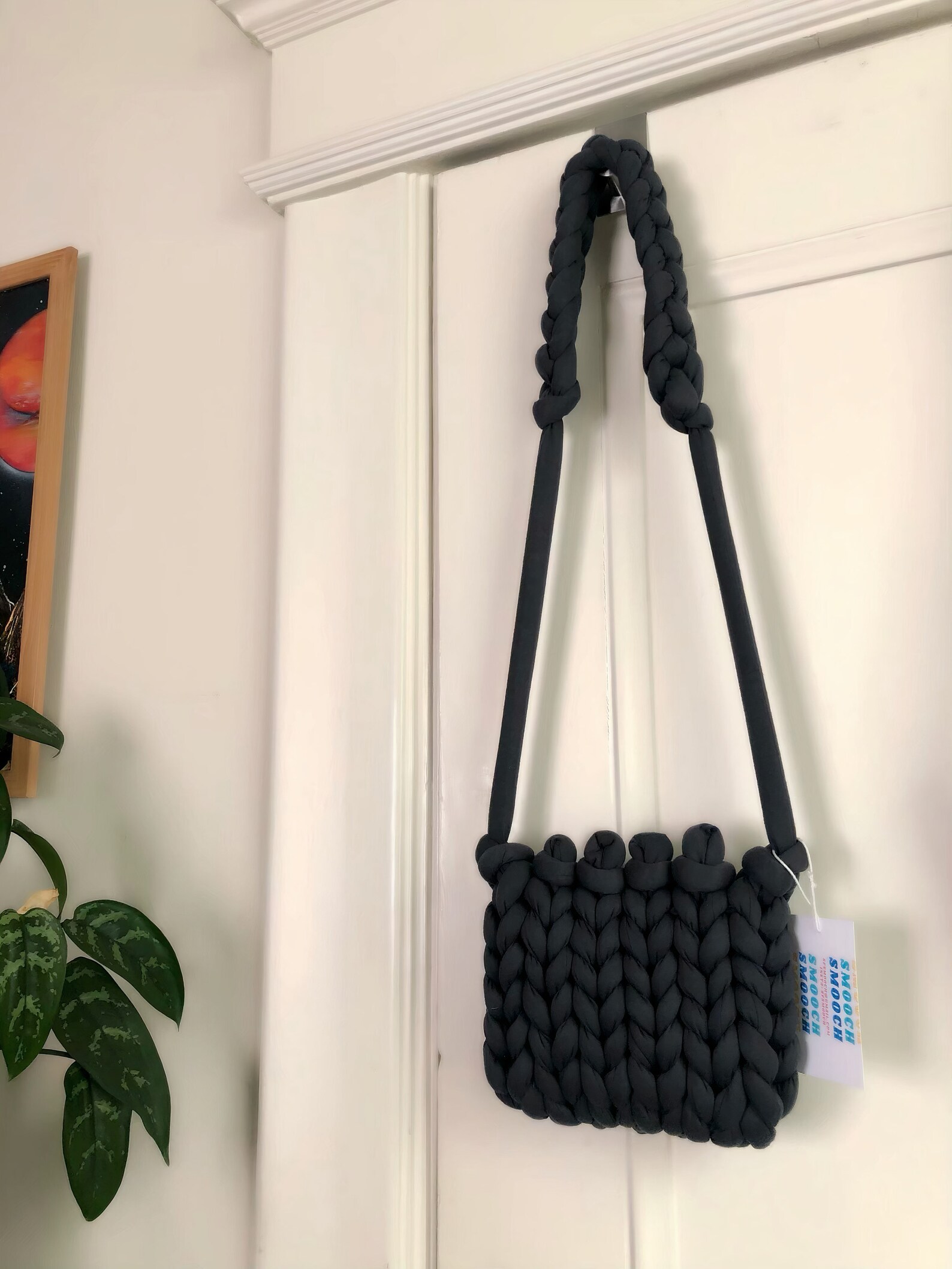 Chunky Knit Bag Made of Cotton Wool Yarn Mini Tote and Etsy