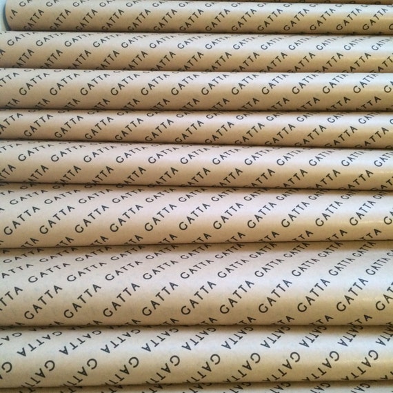 Printed Kraft Wrapping Paper Custom Designed for Personal or Etsy