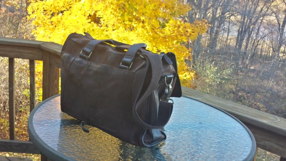 Vintage Bosca Messenger mit mehreren Taschen im Mailbag Stil Laptop iPad Carrier mit Griff und Riemen V.G.C. Etsy