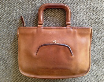 Etsy BDay Sale Coach Watermelon Satchel In Saddle Leather Style No 9441 - Made in 'The Factory' In New York City - VGC
