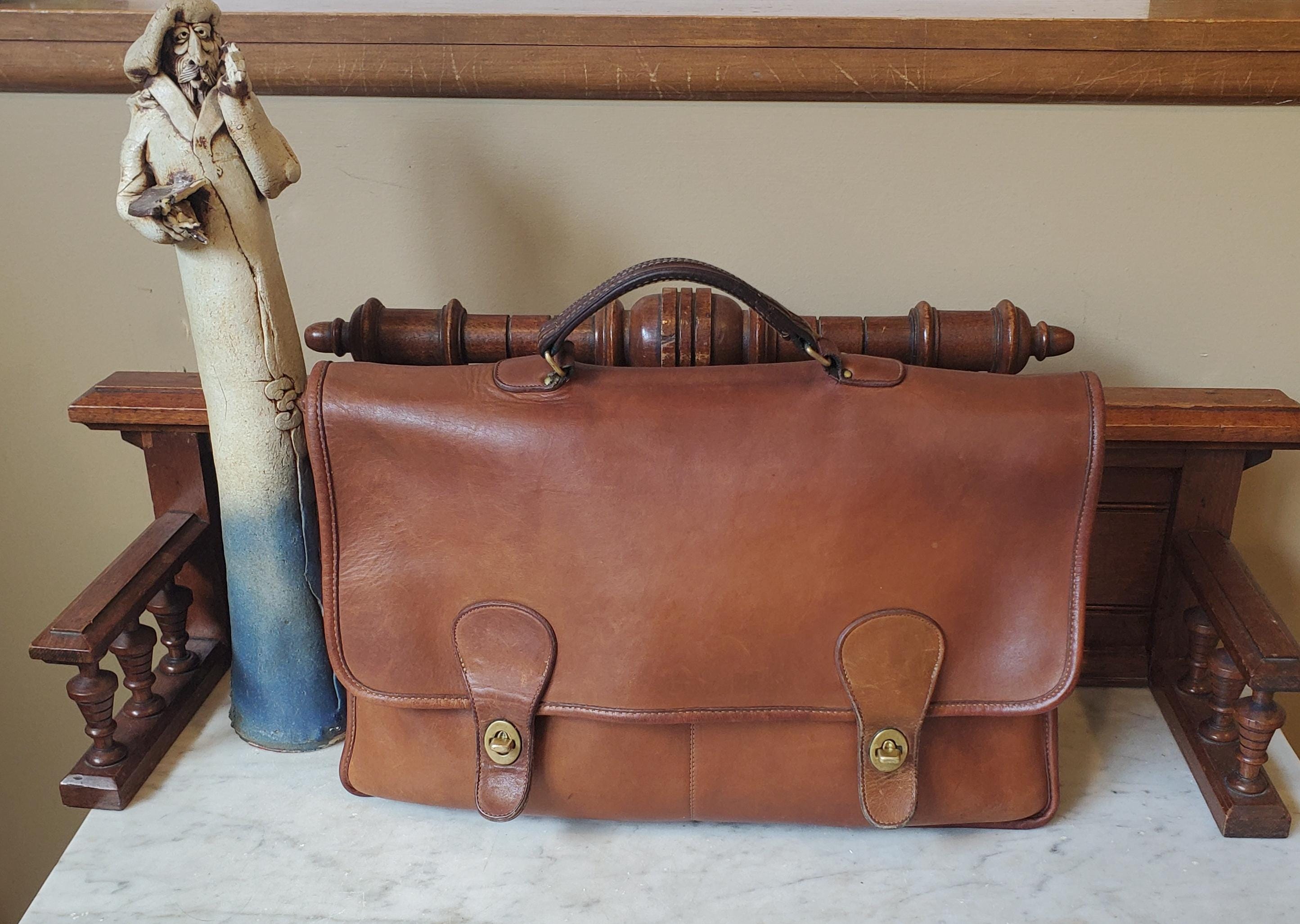 Vintage Coach Leather Briefcase - Etsy