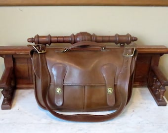 Dads Grads Sale Coach Musette In Tabac Leather With Brass Hardware - Style No 9625 - Made In New York City- VGC