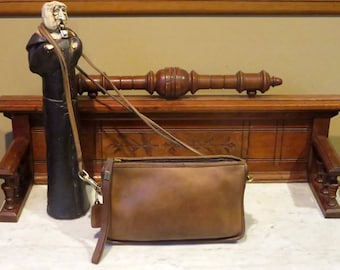 Etsy BDay Sale Coach Basic Bag In Tabac (Saddle ?) Leather With Brass Hardware Style No 9455 - Made In New York City - GUC