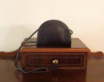 Etsy BDay Sale Coach Kimball Zip In Black Leather With Brass Hardware- Style No 9911 - Made In United States - VGC