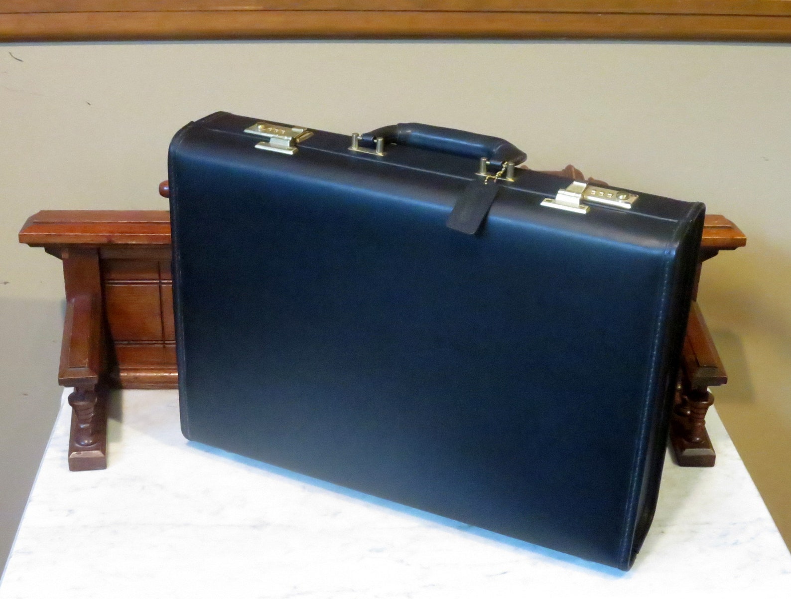 Coach Attache 4 Inch Hardsided Briefcase In Black Leather Etsy