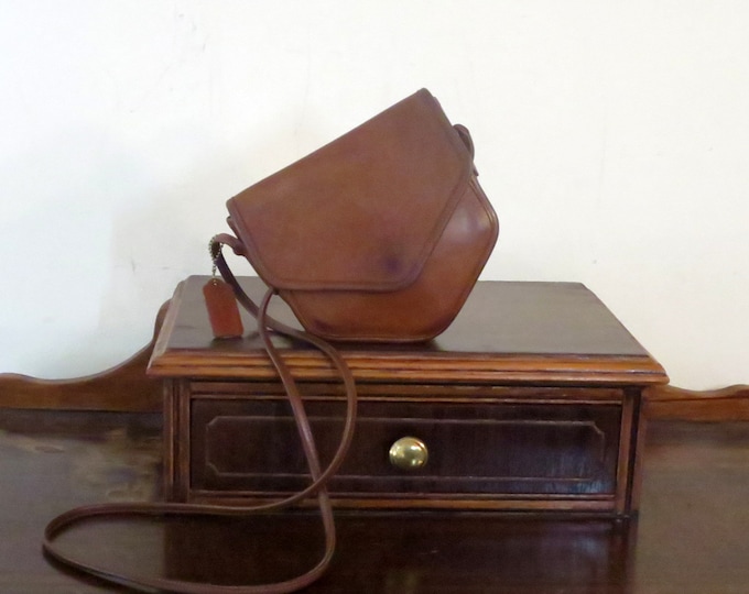 Coach Megan Bag in British Tan Leather With 52 Inch Tubular Shoulder