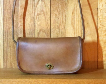 Etsy BDay Sale NYC Dinky Bag In Saddle (Tabac ?) Leather - Slightly Distressed- Very Nice