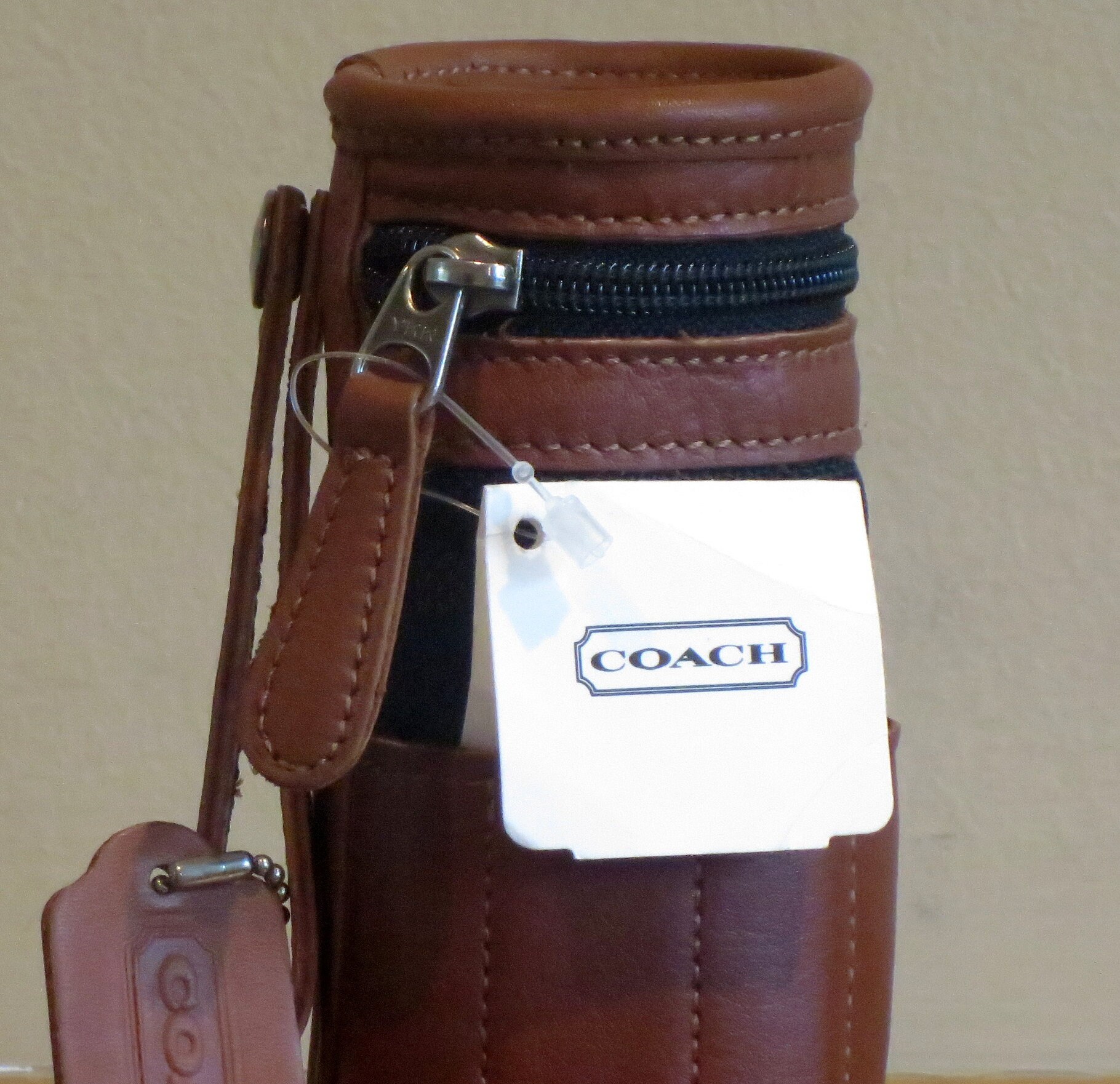 Coach Golf Ball Tee Caddy In British Tan Leather 1996 Atlanta Etsy