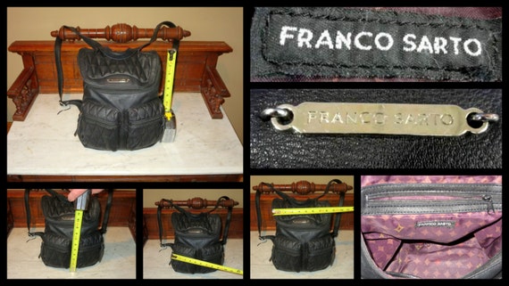 Sale Vintage Franco Sarto Quilted Backpack With Multiple Zippered Pockets and Silver Tone Hardware Good but Used Condition Etsy