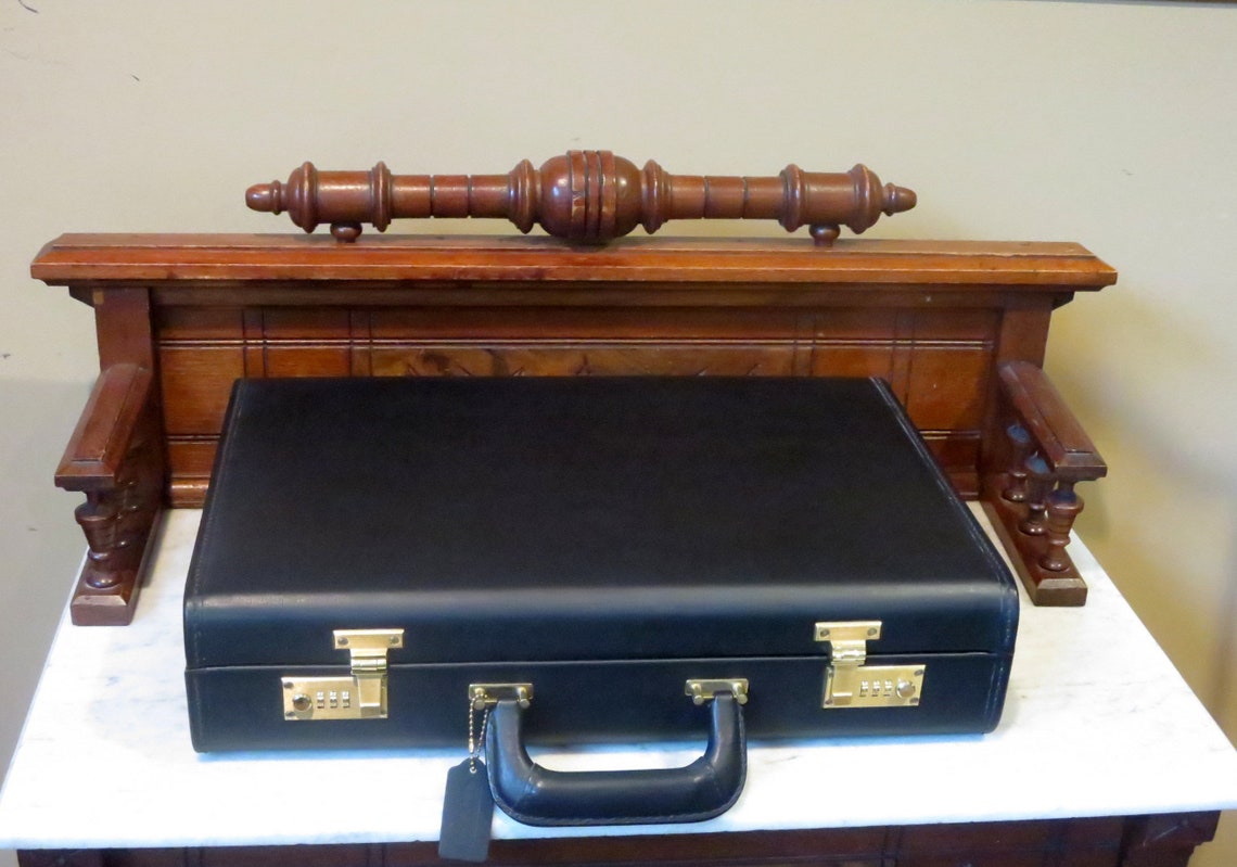 Coach Attache 4 Inch Hardsided Briefcase In Black Leather Etsy