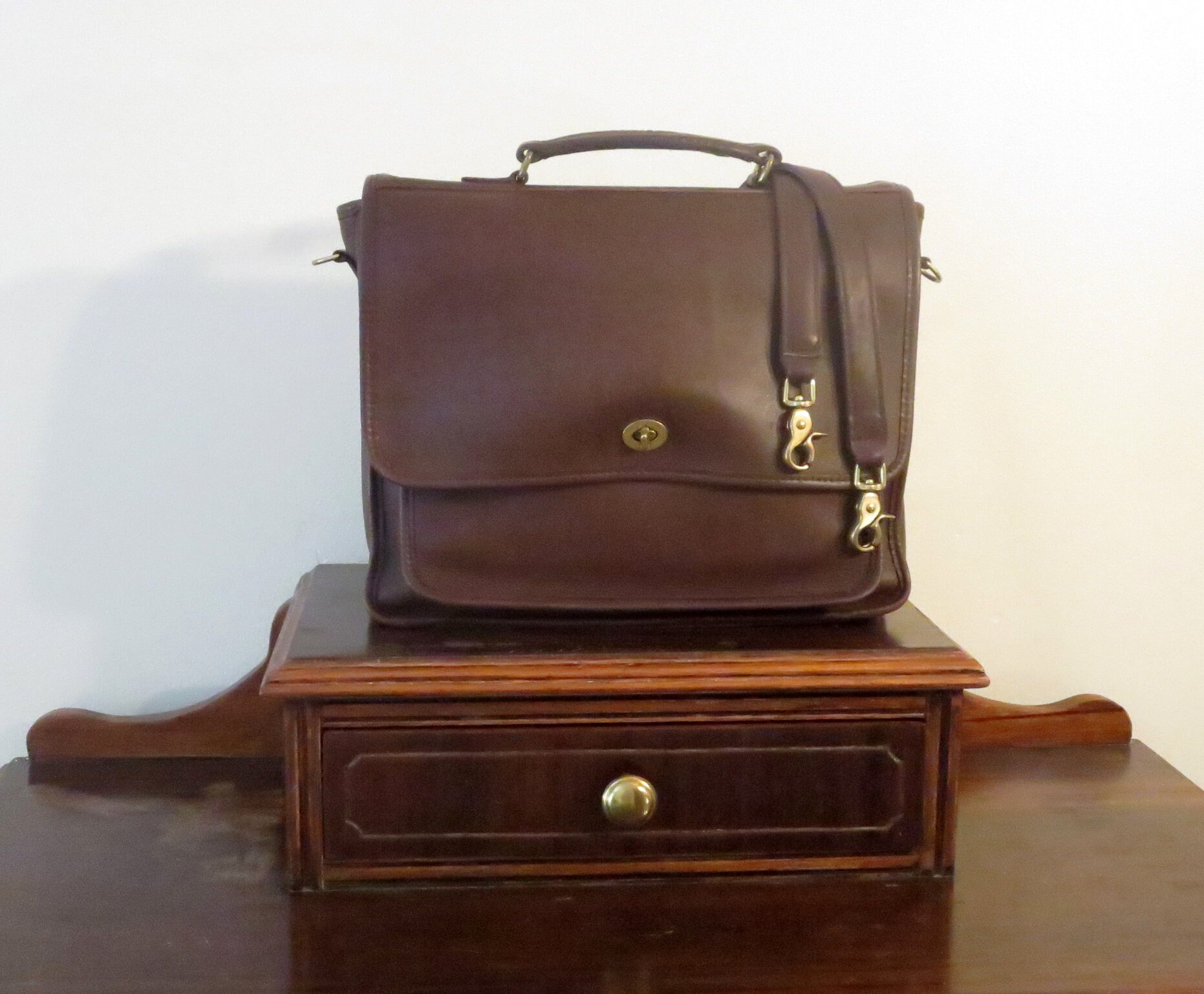 Samsonite Black Napa Work Travel Business Leather Briefcase