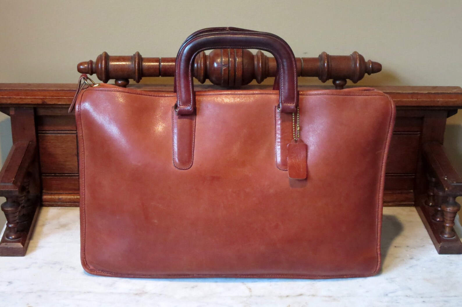 Coach Handle Portfolio Briefcase Laptop Carrier in Burgundy Etsy