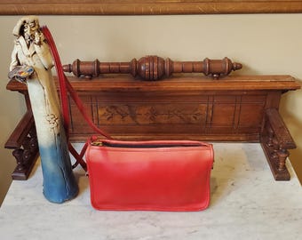 Vintage Y2K Coach Red Mini Leather Square Soho Shoulder Bag - Etsy