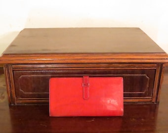 Dads Grads Sale Coach Checkbook Case And Card Holder With Tab In Red Leather - Style No 4620- VGC