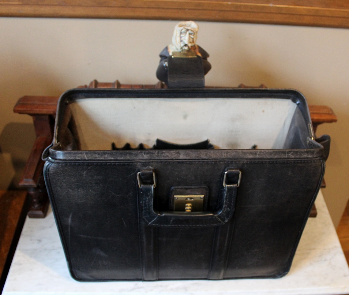 Coach Briefbag Gladstone Style Briefcase Black Leather Style Etsy