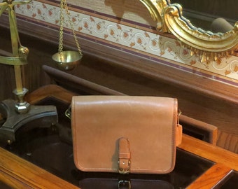 Etsy BDay Sale Coach Standard Saddle Pouch In Tabac (Could Be Putty) Leather- Made In New York City At 'The Factory'- Very Good Condition