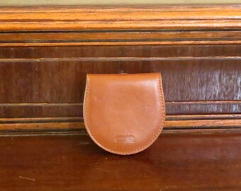 Dads Grads Sale Coach International Coin Case In British Tan With Hidden Snap Closure Style No 4849- VGC