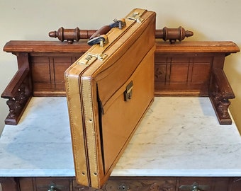 Vintage Hartmann Belting Leather Attaché Briefcase – Presidential Style, Tan