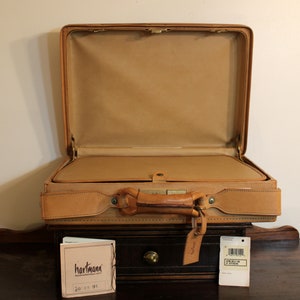Vintage Hartmann Belting Leather Slim Attache Case, Single Lock