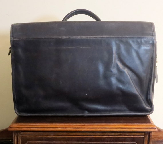 Coach Hudson Brown/Nickel Leather Briefcase Laptop Case Bag