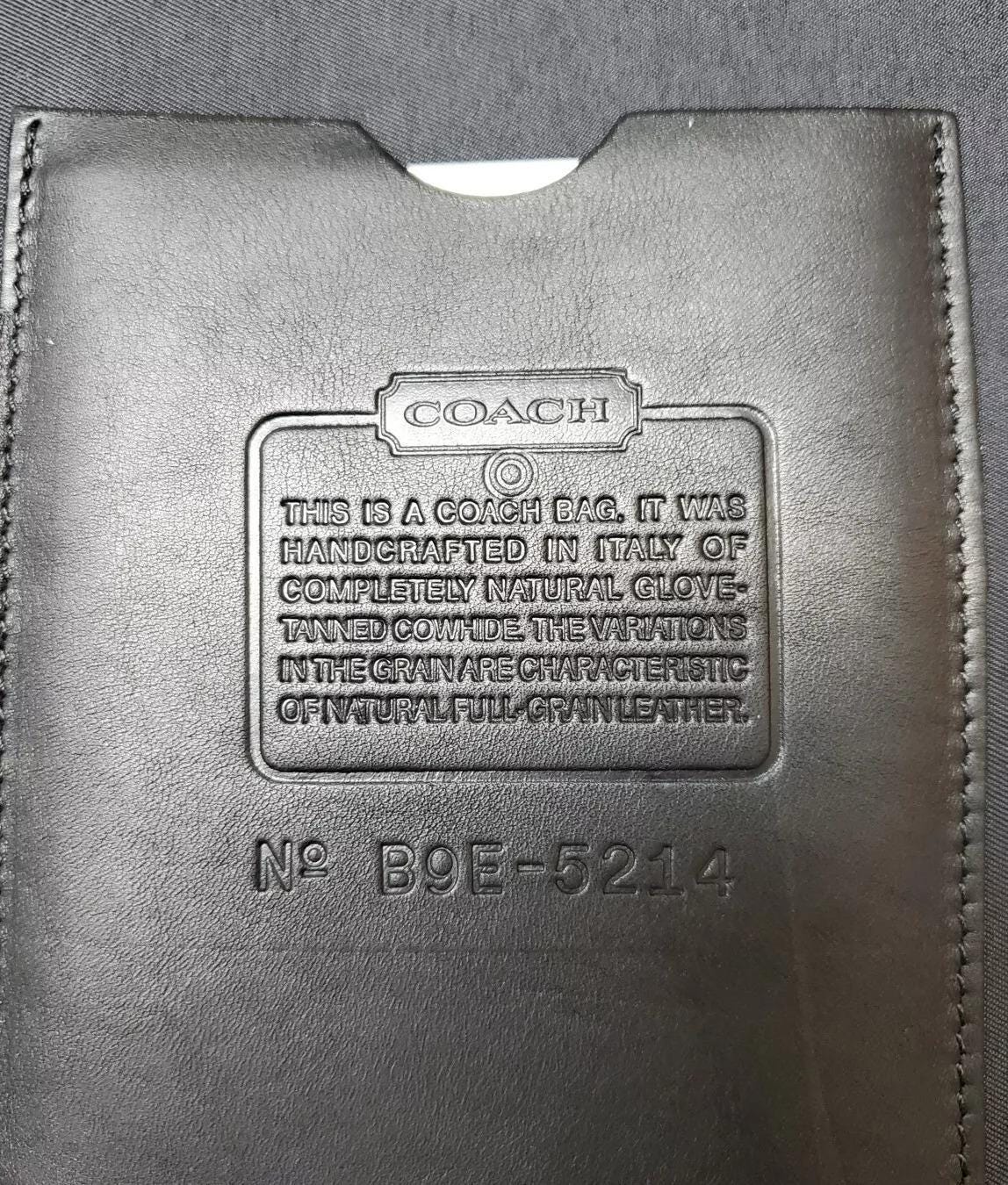 Sale NEVER USED Vintage Coach Fold-over Brief in Black Leather