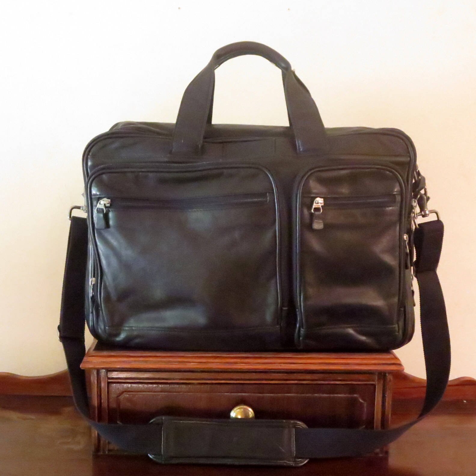 leather soft sided briefcase
