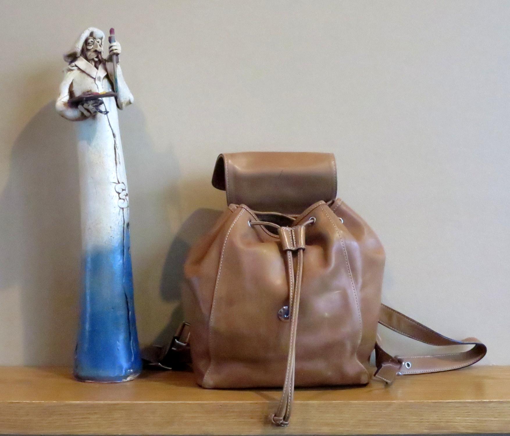 vintage Coach Legacy Tan Leather Drawstring Backpack VINTAGE COACH / OLD COACH LULA main image 2