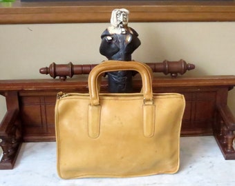 Etsy BDay Sale Coach Slim Satchel Standard In Saddle Leather Style No 9430 - Made In 'The Factory' In New York City - Distressed Handle