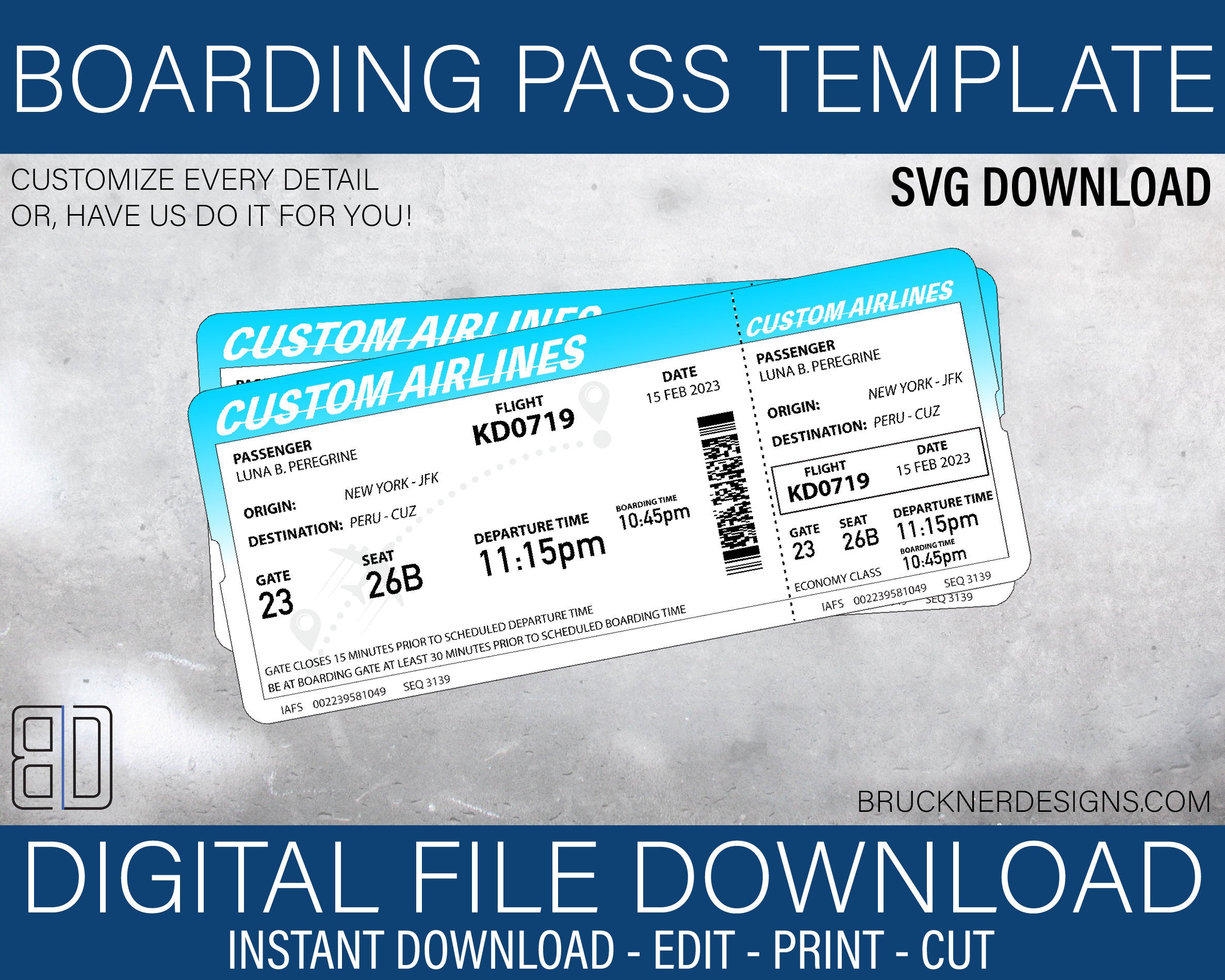 Southwest Airline Ticket Template