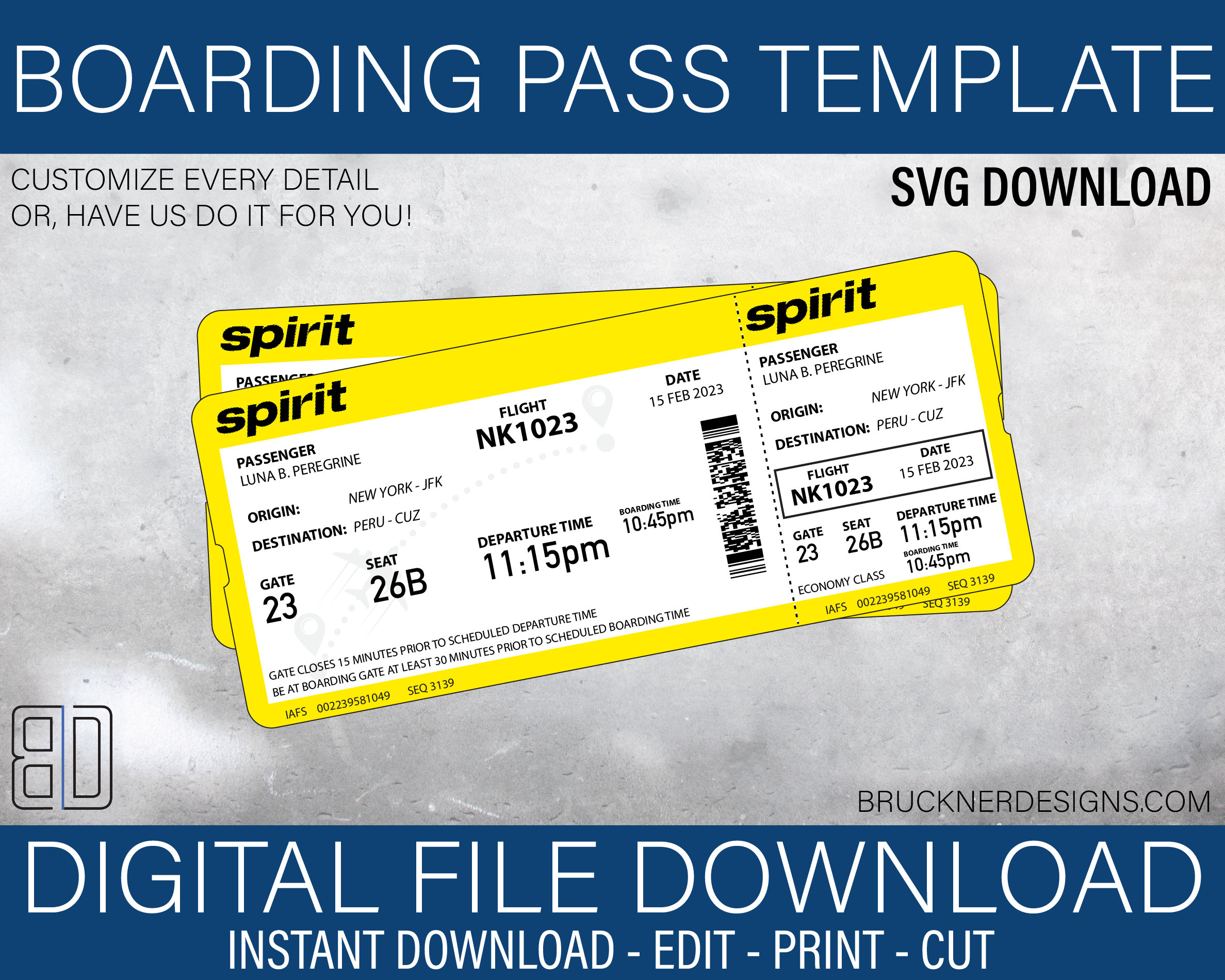 Southwest Airline Ticket Template