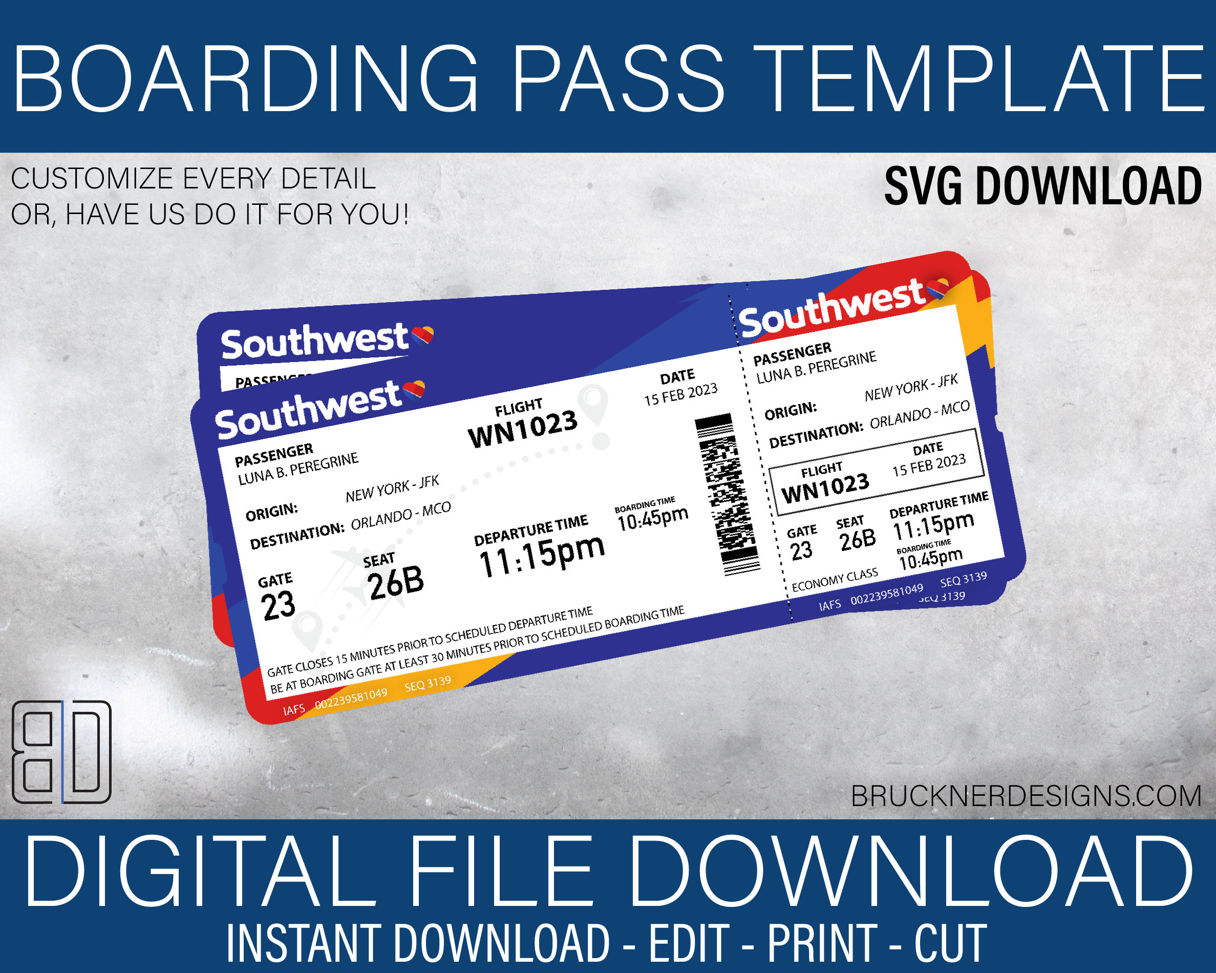 Boarding Pass Template 5 SVG File Digital Download Etsy Boarding Pass Template 5 SVG File Digital Download Etsy