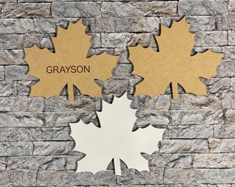 Ahornblatt - MDF Holz Cutout Blank - geschliffen & bemalbar