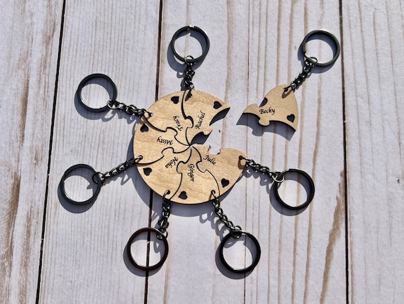 7-piece Best-friend or Sibling - Interlocking Keychains - Etsy
