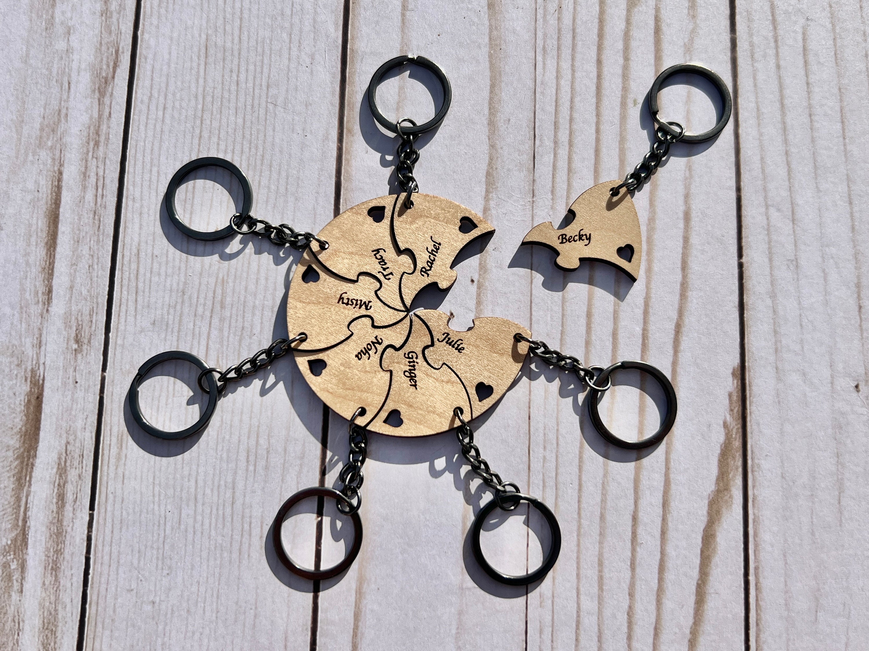 7-piece Best-friend or Sibling - Interlocking Keychains - Etsy