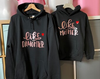 Mom Daughter Hoodies - Etsy UK