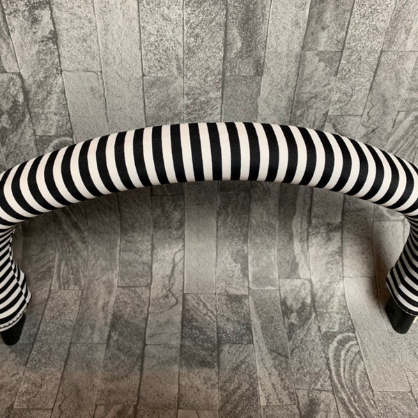 Black and white striped pattern bumper bar cover made to fit Bugaboo Fox Donkey Cameleon iCandy Peach Orange and more